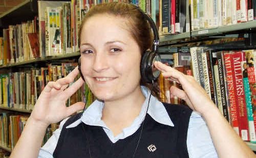 Maryborough library assistant Niomi Gilby is looking forward to the introduction of audio books that can be downloaded as audio files. Maryborough library assistant Niomi Gilby is looking forward to the introduction of audio books that can be downloaded as audio files.